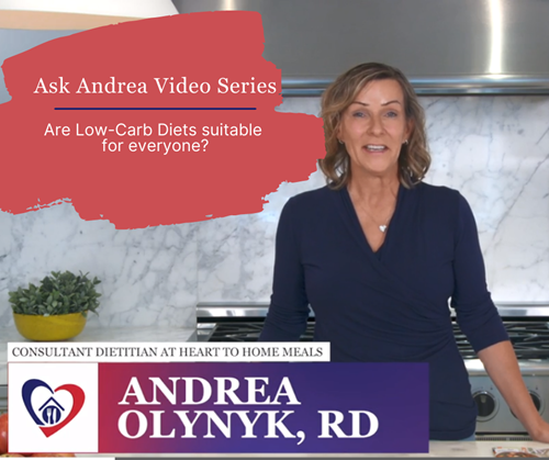 Dietitian Andrea Olynyk standing in kitchen talking about low-carb diets for seniors