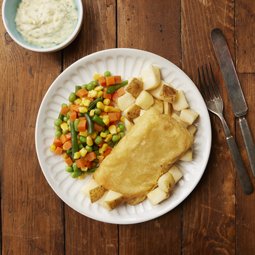 Image of the Fish and Country Style Potatoes meal